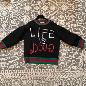 Authentic Gucci Ghost “Life is Gucci” sweater